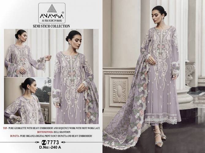 Anamsa 240 A To D Hits Colors Georgette Pakistani Suits Wholesale Price In Surat
